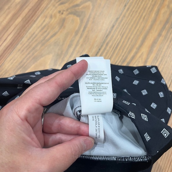 RLX Ralph Lauren Women's Navy Geometric Print Stretch Golf Pants Size 8 - Picture 13 of 13